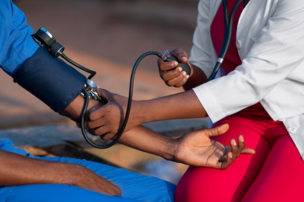 africa humanitarian aid doctor taking care of patient